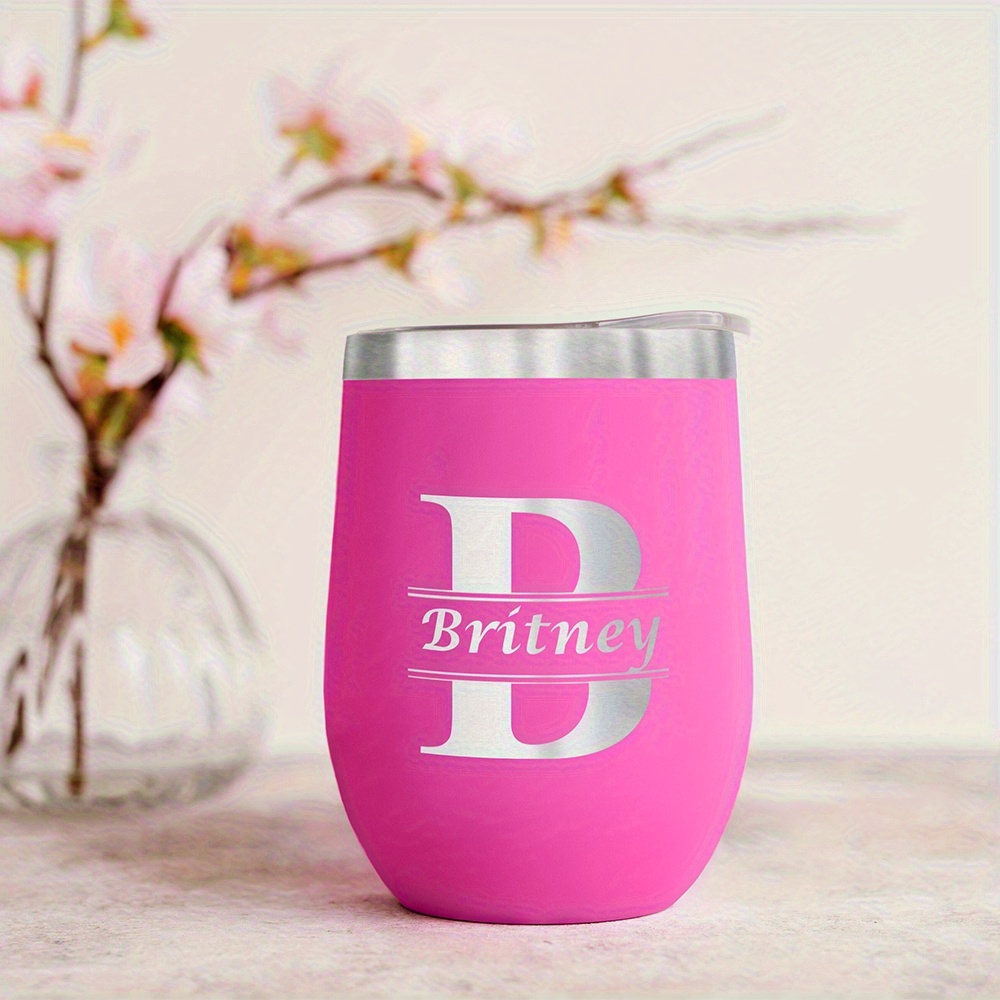 Portable Bottle Warmer - Personalized Monogram Name Wine Tumbler, Custom