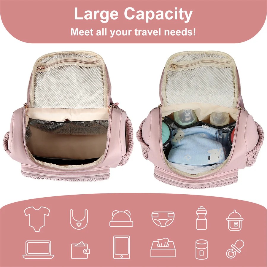 Large Capacity Maternity Diape - đánh giá và giá Diaper Bag Backpack