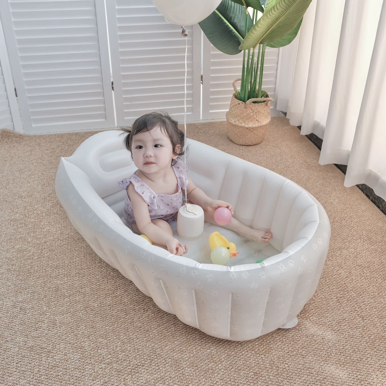 1PC Cartoon Inflatable Bathtub - đánh giá và giá Baby Products For Bathing