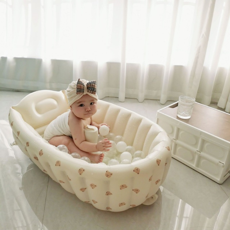 1PC Cartoon Inflatable Bathtub - đánh giá và giá Baby Products For Bathing