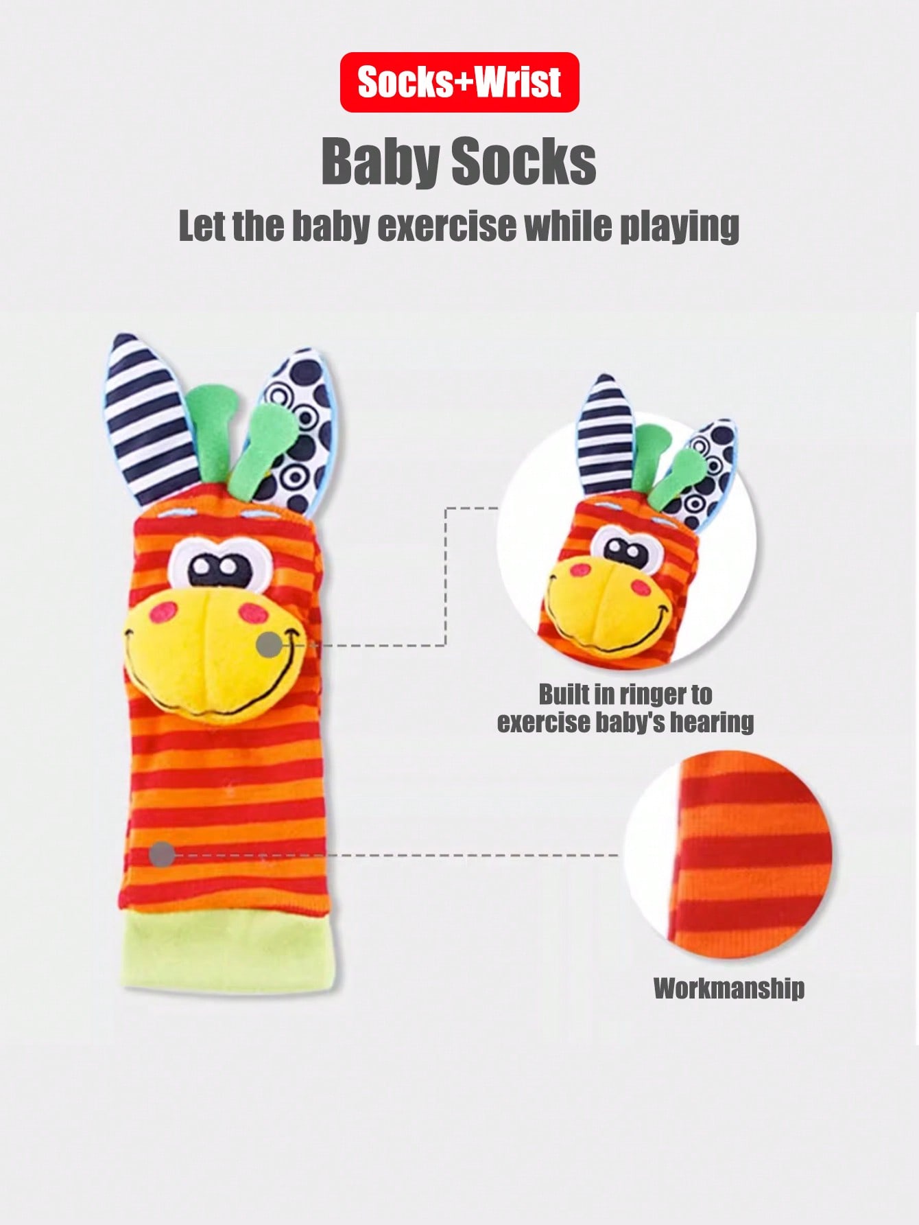 Baby Infant Wrist Rattle Socks - đánh giá và giá Baby Products Game